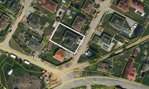 Katastrální mapa - Útulný přízemní dům k nastěhování