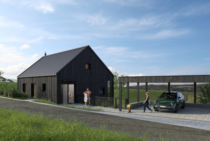 Galerie - Stavební pozemek s projektem domu na Křivoklátsku