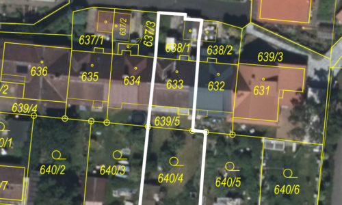 Katastrální mapa - Řadový rodinný dům